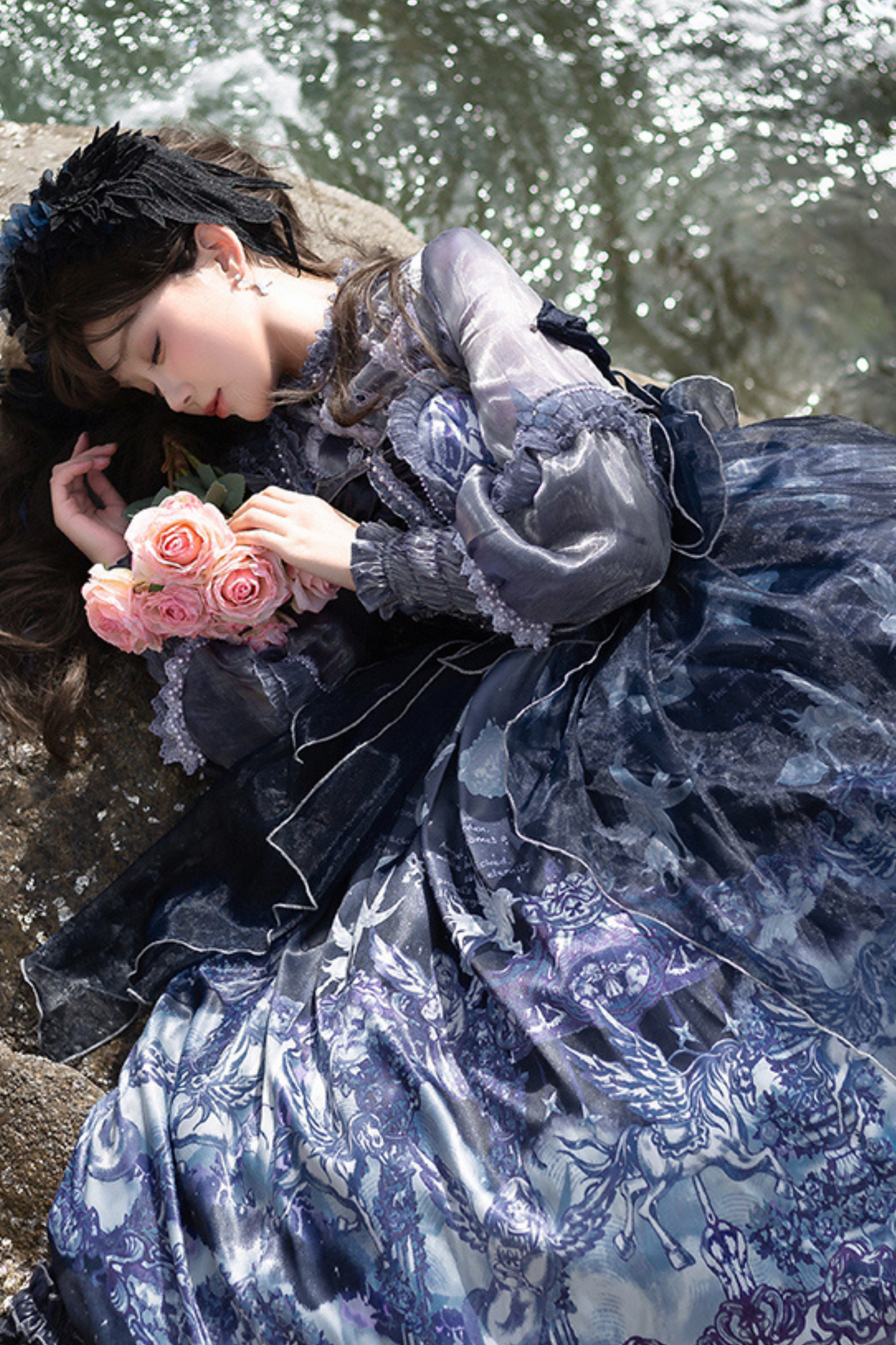 Angel Garden Blue Jsk + Loose Shirt
