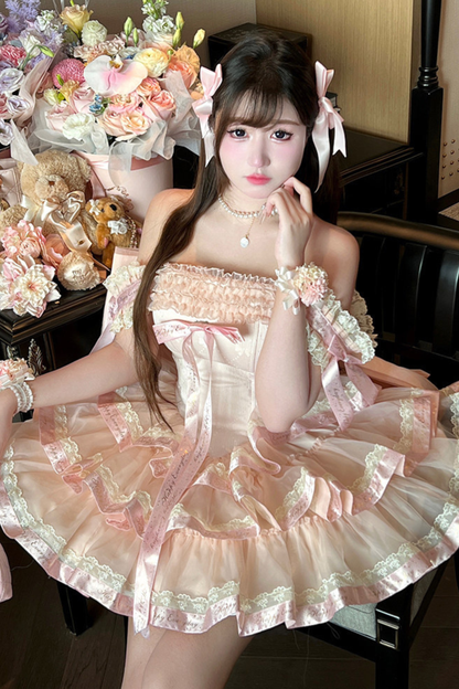 Sweet Princess Lolita Dress + Big Ribbon