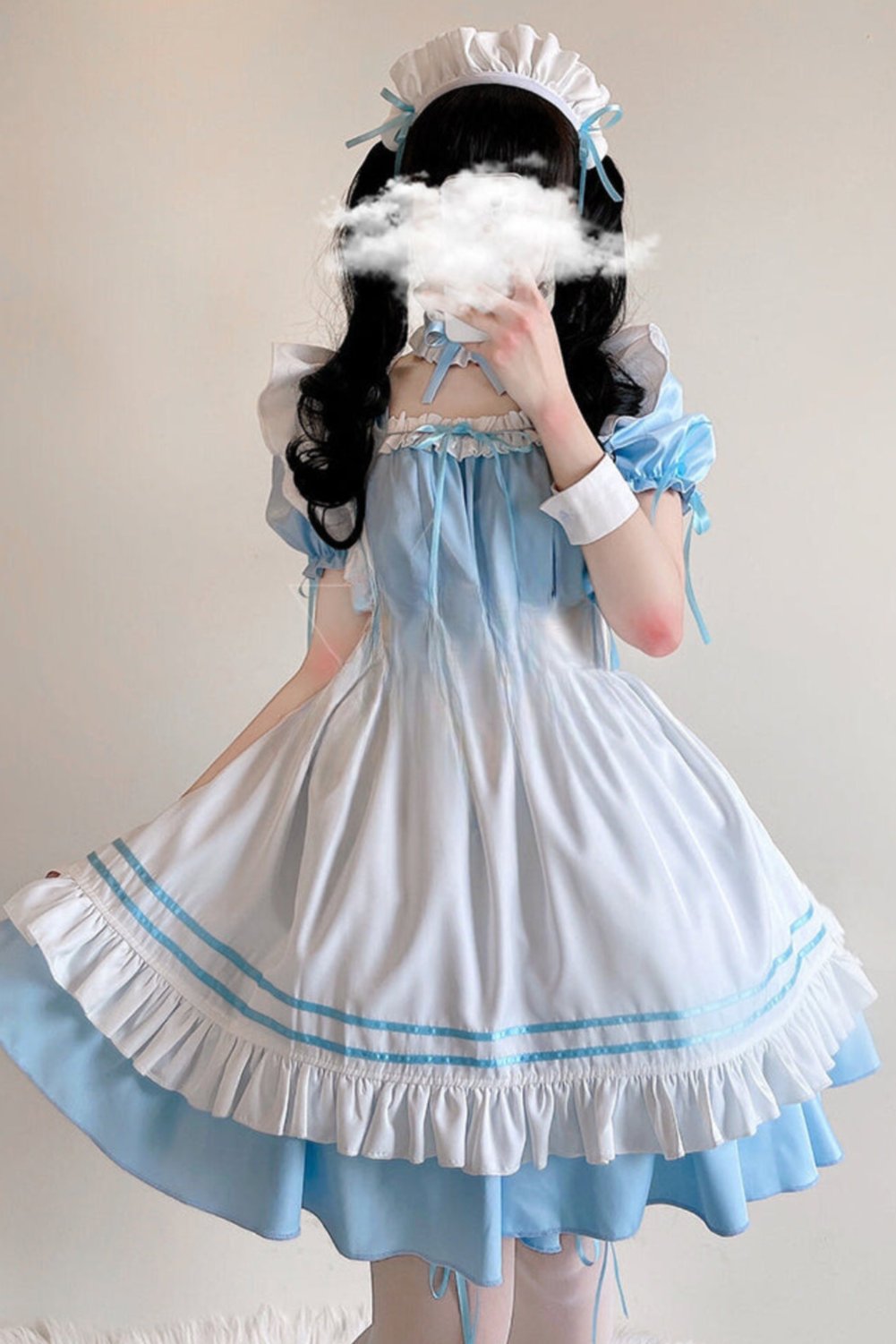 Powder Blue Alice Maid Dress Set
