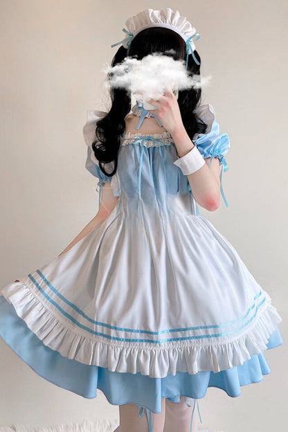 Powder Blue Alice Maid Dress Set