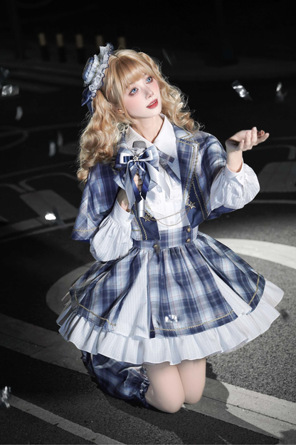 Starlight Idol Cosplay Cape + Shirt + Skirt + Leg Warmers