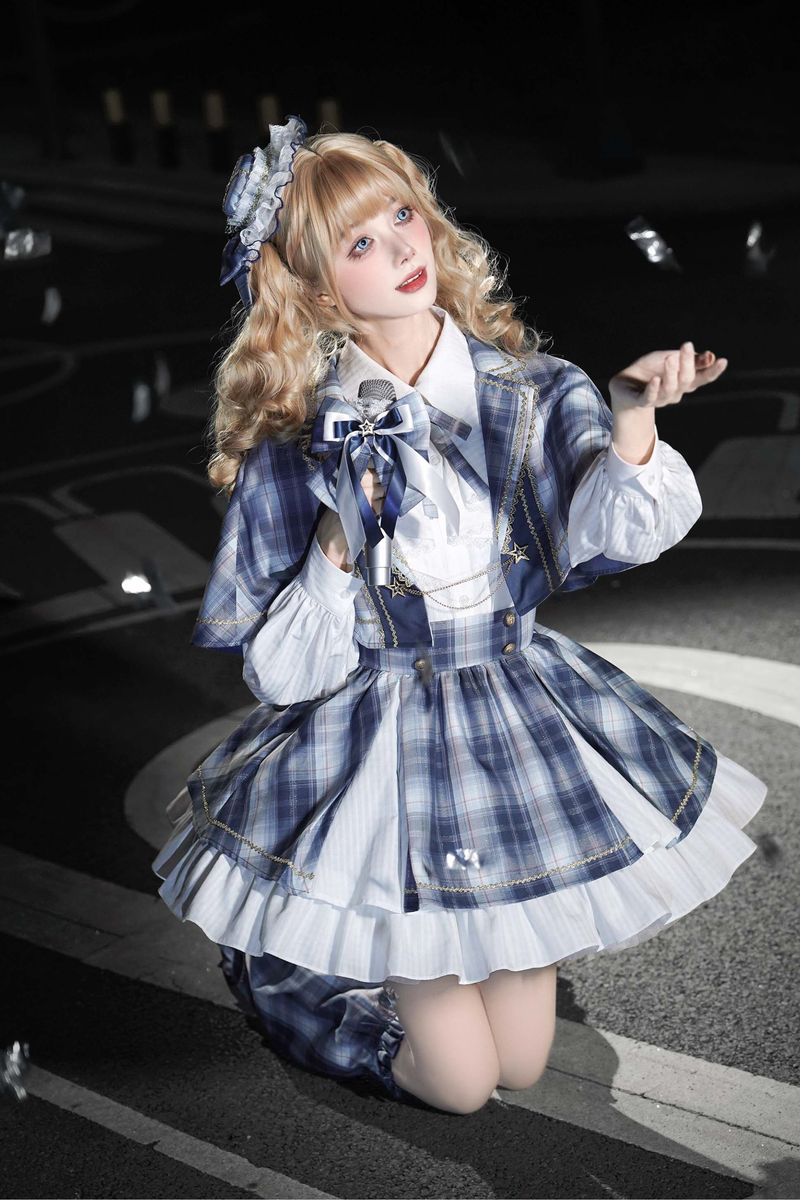 Starlight Idol Cosplay Cape + Shirt + Skirt + Leg Warmers