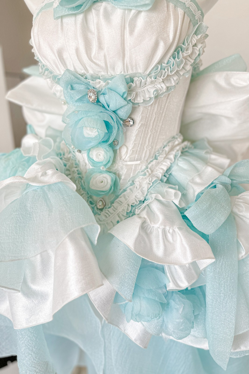 [pre-order] Paraiba Tourmaline Rose Long Tail Beauty Dress Set