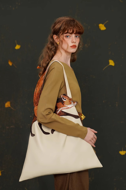 Fox Shoulder Canvas Bag