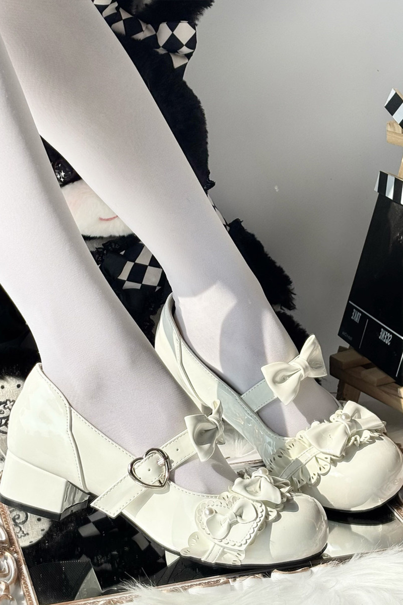 Ribbon Mousse Cake Round Toe Lolita Shoes