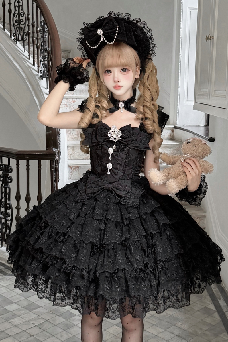 Sugar Lolita Dress + Necklace + Ribbon