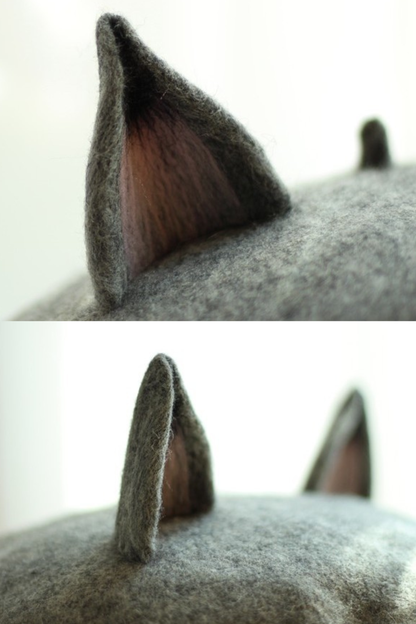 Wool Felt Fox Beret