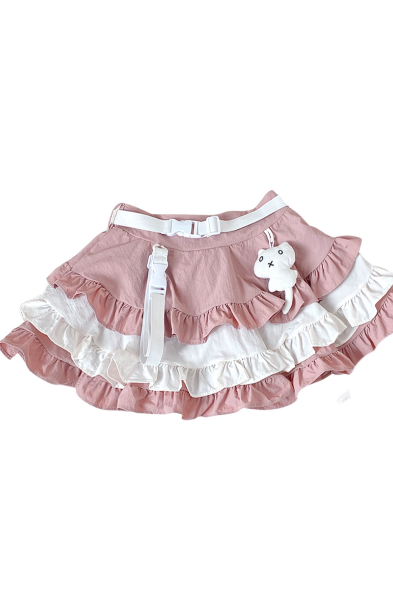 Subculture Sweet Ruffle Hooded Top + Skirt