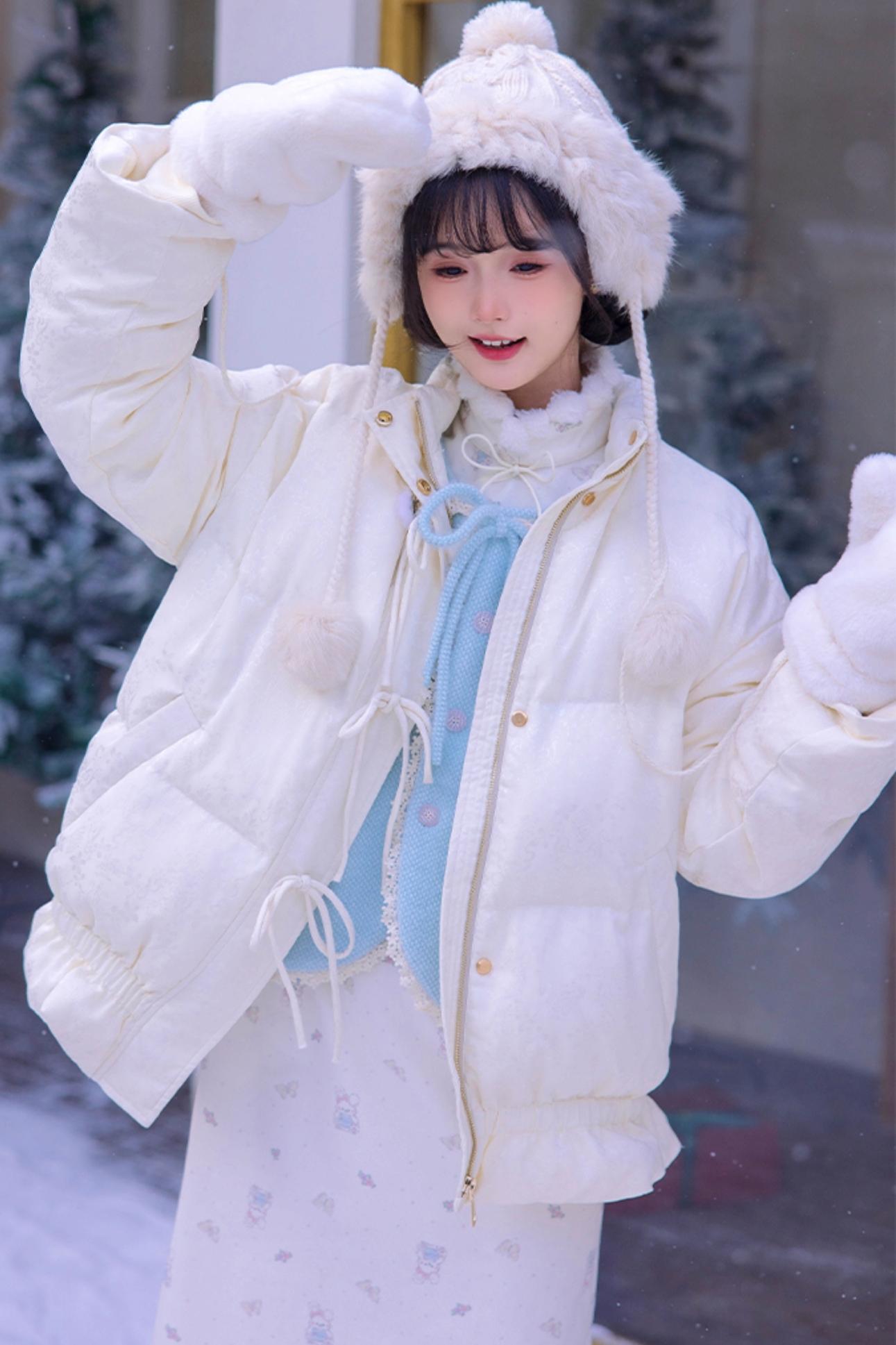 Vanilla Warm Duck Down Jacket Set