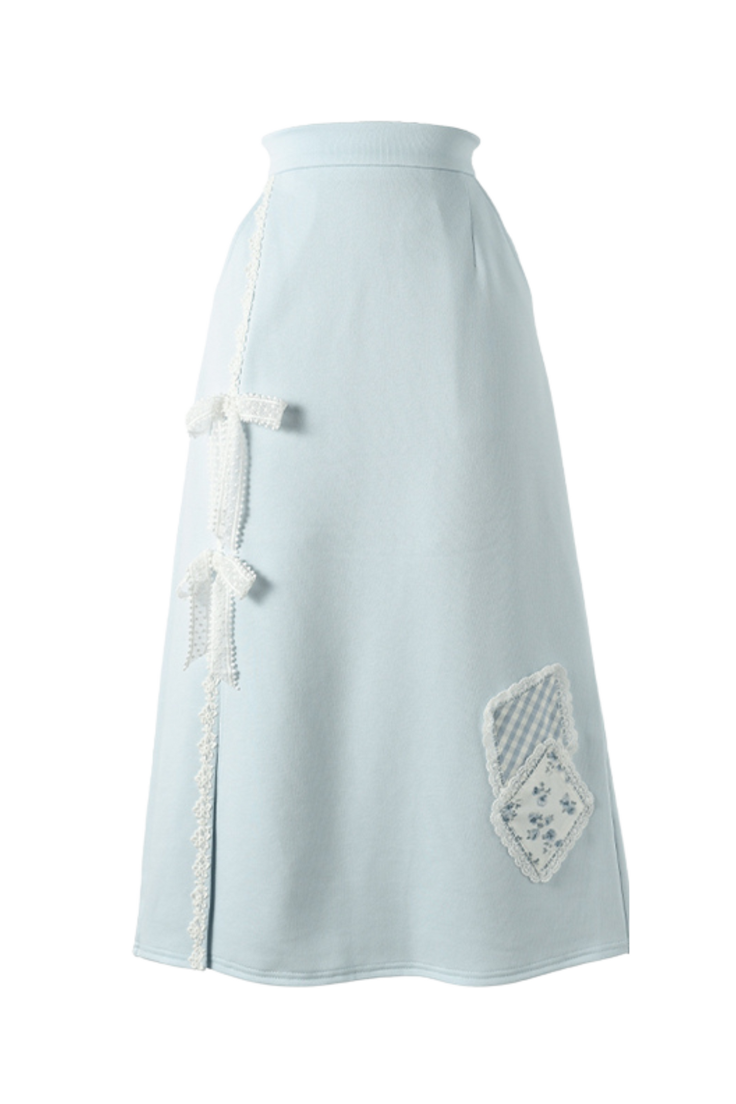 Splicing Hooded Parka + Long Skirt + Wide Pants