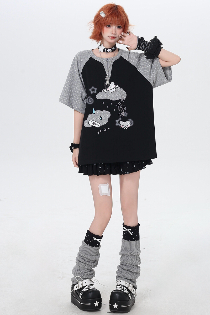 Two-tone Loose Oversized Top