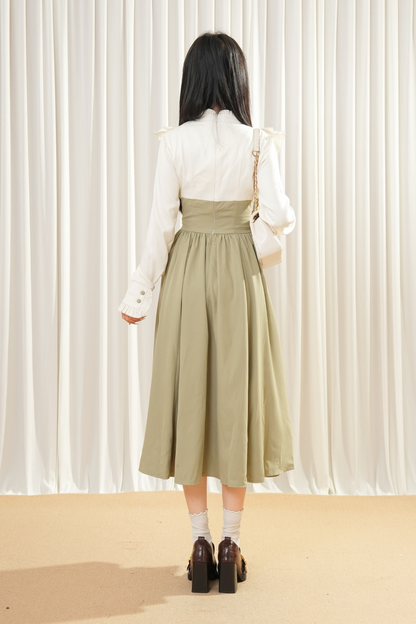 Contrast French Retro Dress
