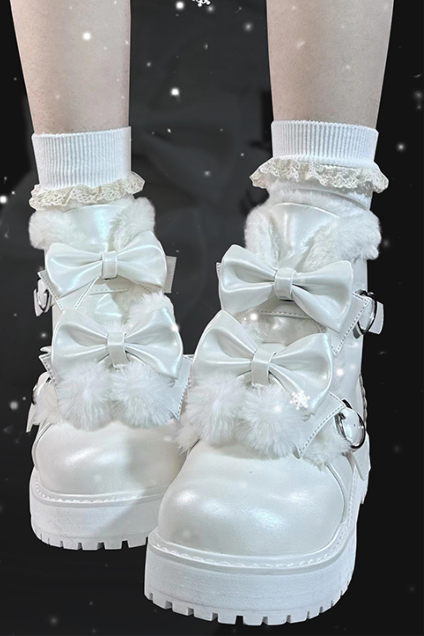 Ribbon Platform Sole Boots