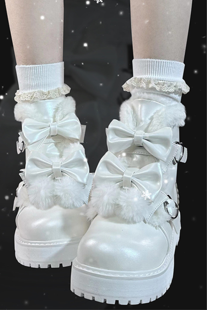Ribbon Platform Sole Boots