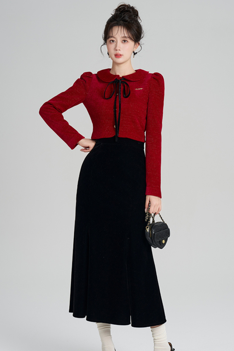 French Lame Knit Top + Mermaid Skirt