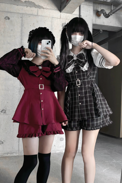 [pre-order] Dark Sweet Sailor Top + Ruffled Shorts