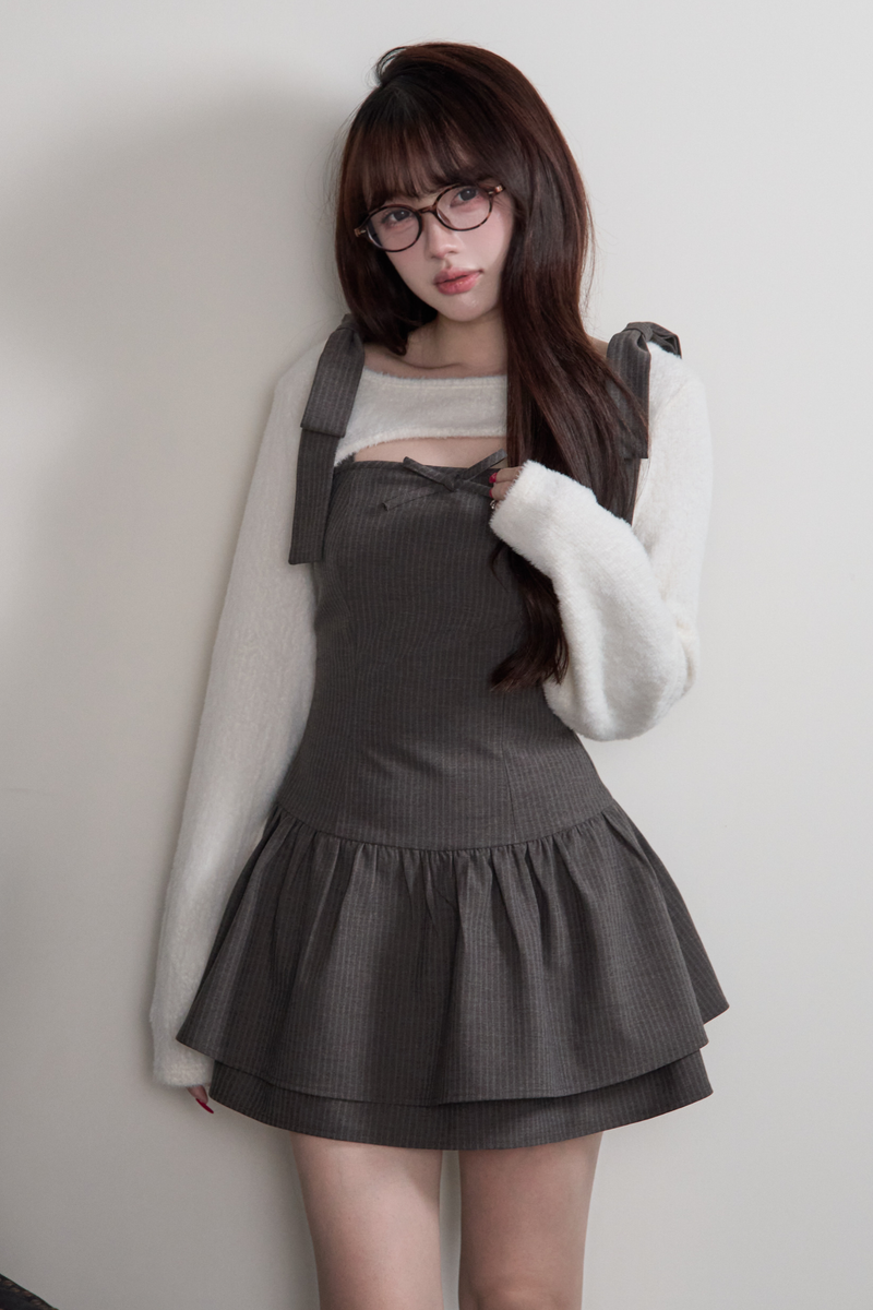 Ribbon Suspender Dress + Top