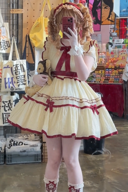 Milk Jacquard Lolita Dress