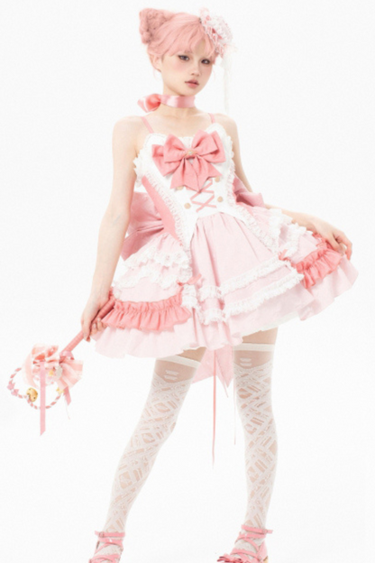 [pre-order] Berry Heart Ruffled Ribbon Lolita Set