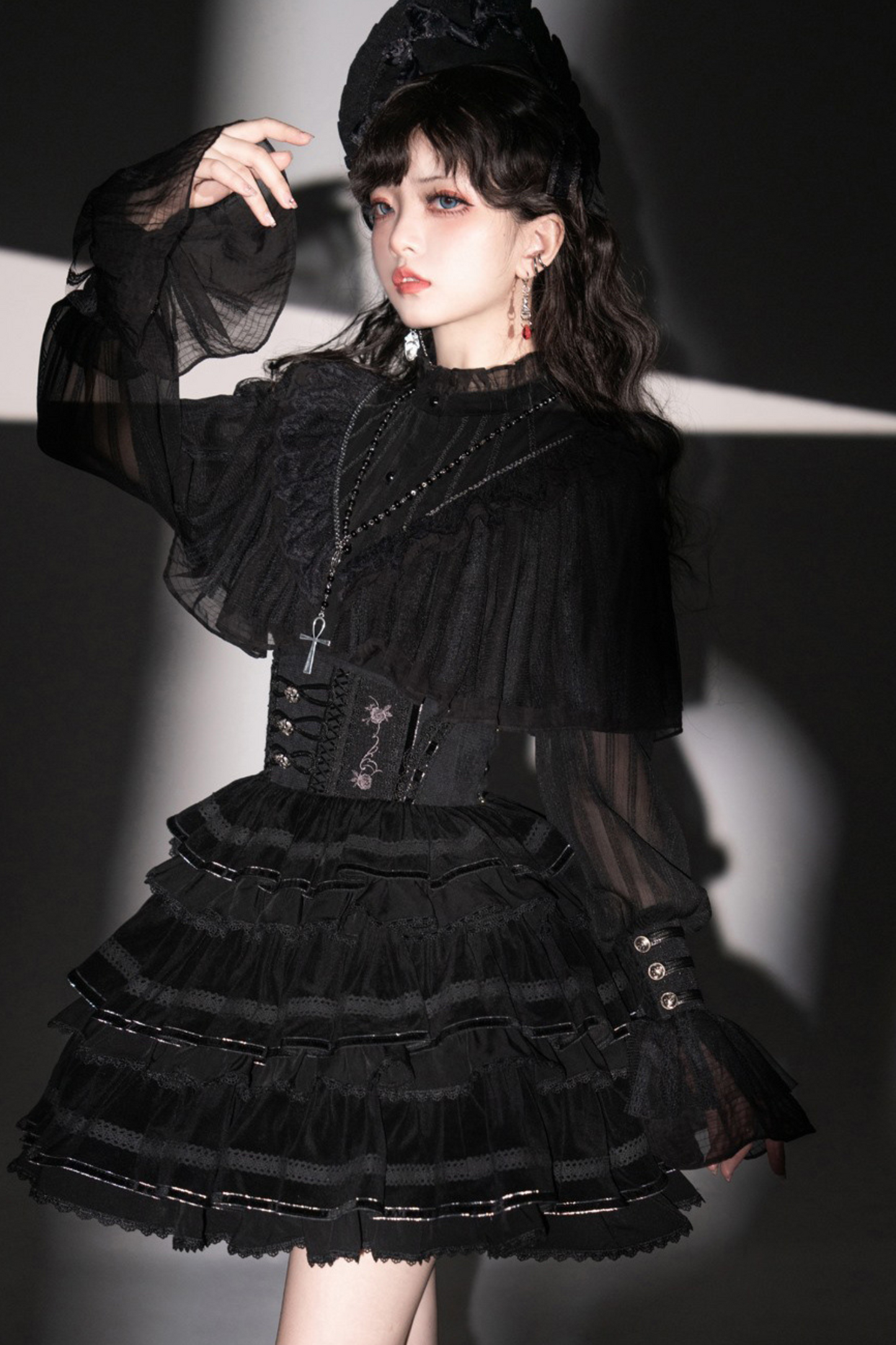 [pre-order] Lolita Shirt + Fishbone Corset Skirt