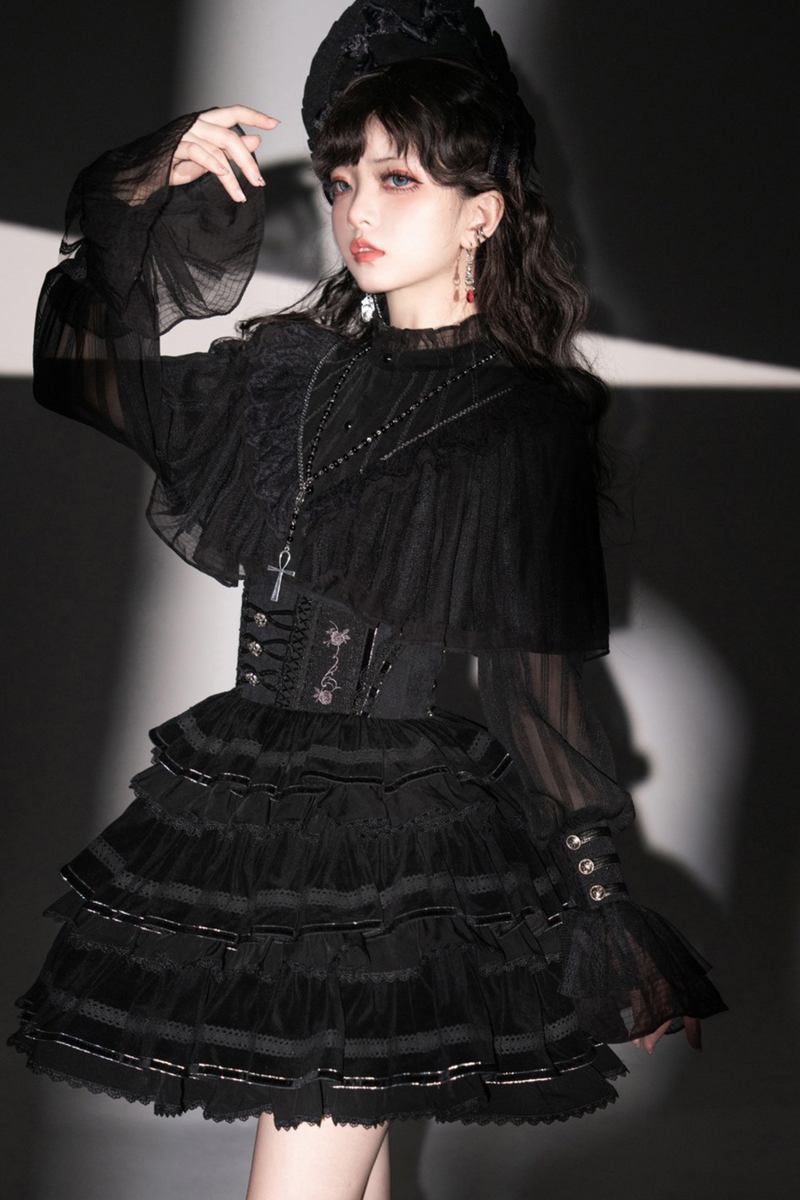 [pre-order] Lolita Shirt + Fishbone Corset Skirt