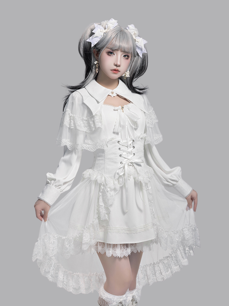 Vampire Princess Sp Dress + Corset Tulle Lace Skirt