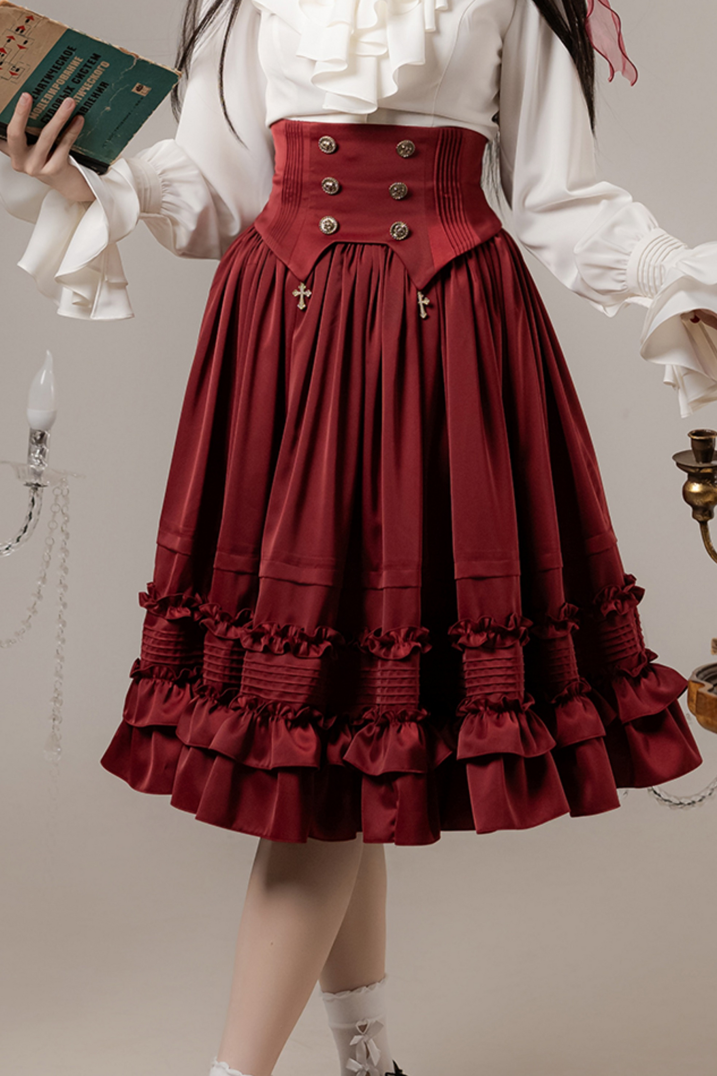 [pre-order] Classic Shirt + Ruffled Retro Lolita Skirt