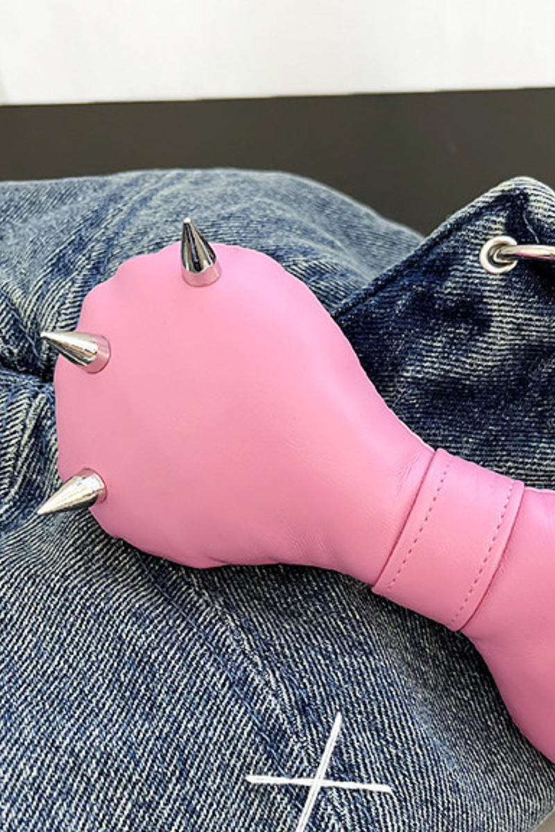 Studded Bowknot Octagonal Cap