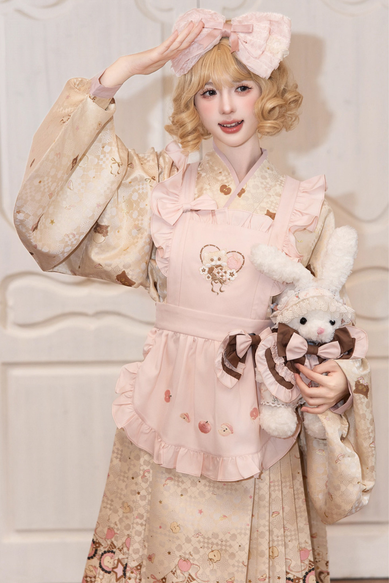 Chinese-style Sweet Circus Apron + Top + Skirt + Clip