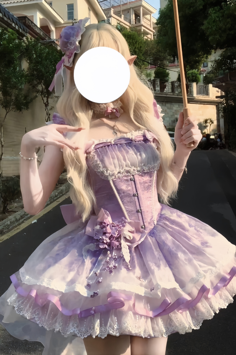 [pre-order] Ballet Style Dress + Hat + Headband + Ribbon Tail