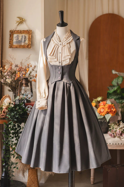 [forest Knows Fall] Sleeveless Classic Bust-support Lolita Dress 2 Colors