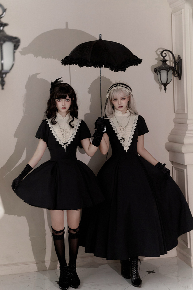 [pre-order] Dark Gothic Girl School Dress Set
