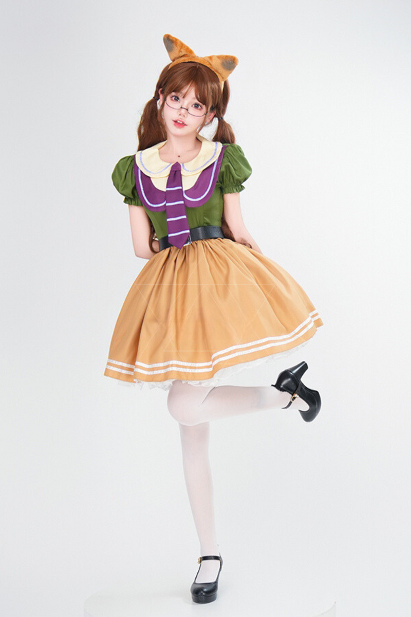 Fox Long Cosplay Dress Set