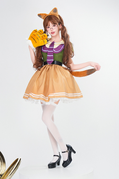 Fox Long Cosplay Dress Set
