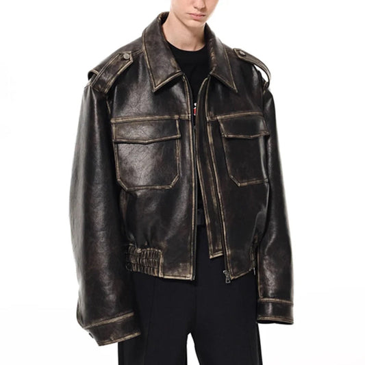 Oversized Leather Jacket
