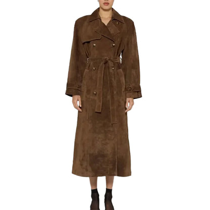 Suede Leather Coat
