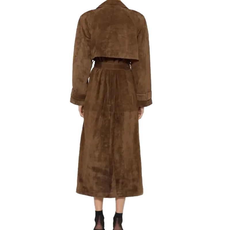 Suede Leather Coat