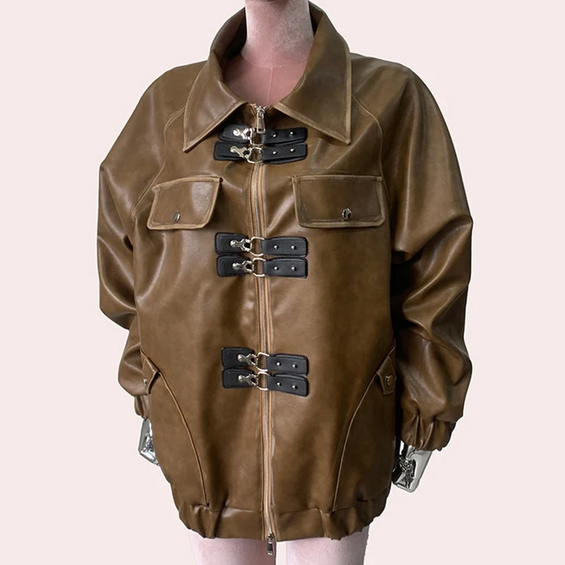 Oversized Leather Jacket