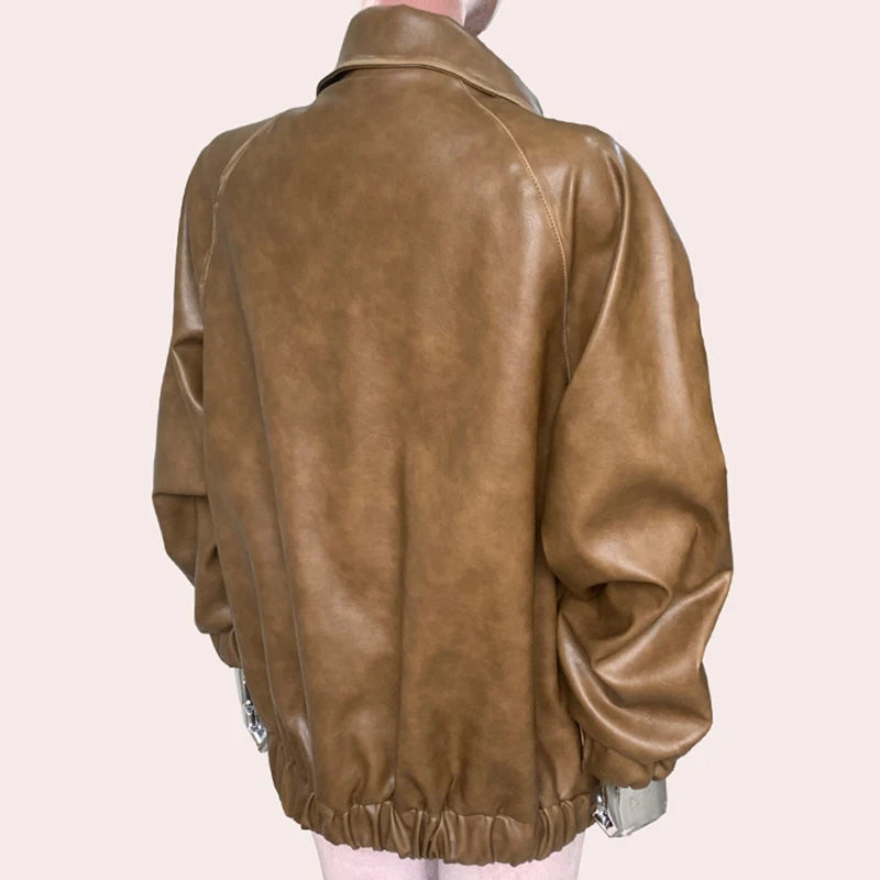 Oversized Leather Jacket