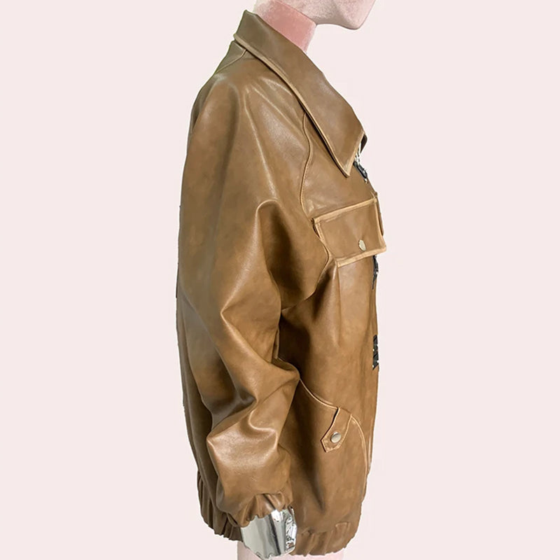 Oversized Leather Jacket
