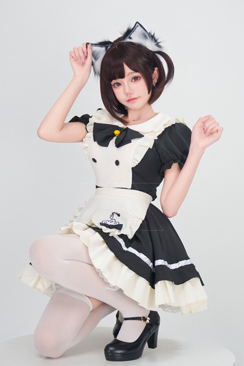 Black and White Cat Maid Set