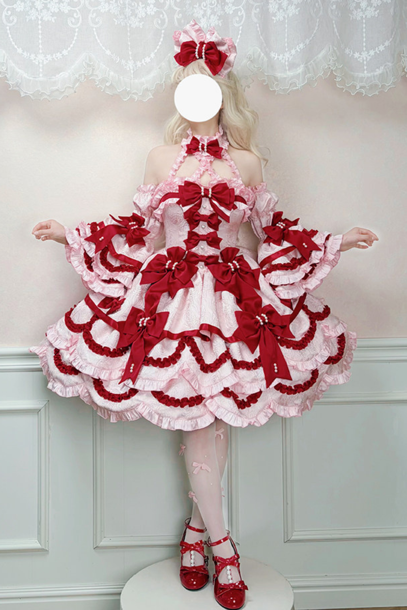 [pre-order Deadline: April 3] Sweet Ruffled Lolita Princess Ribbon Dress