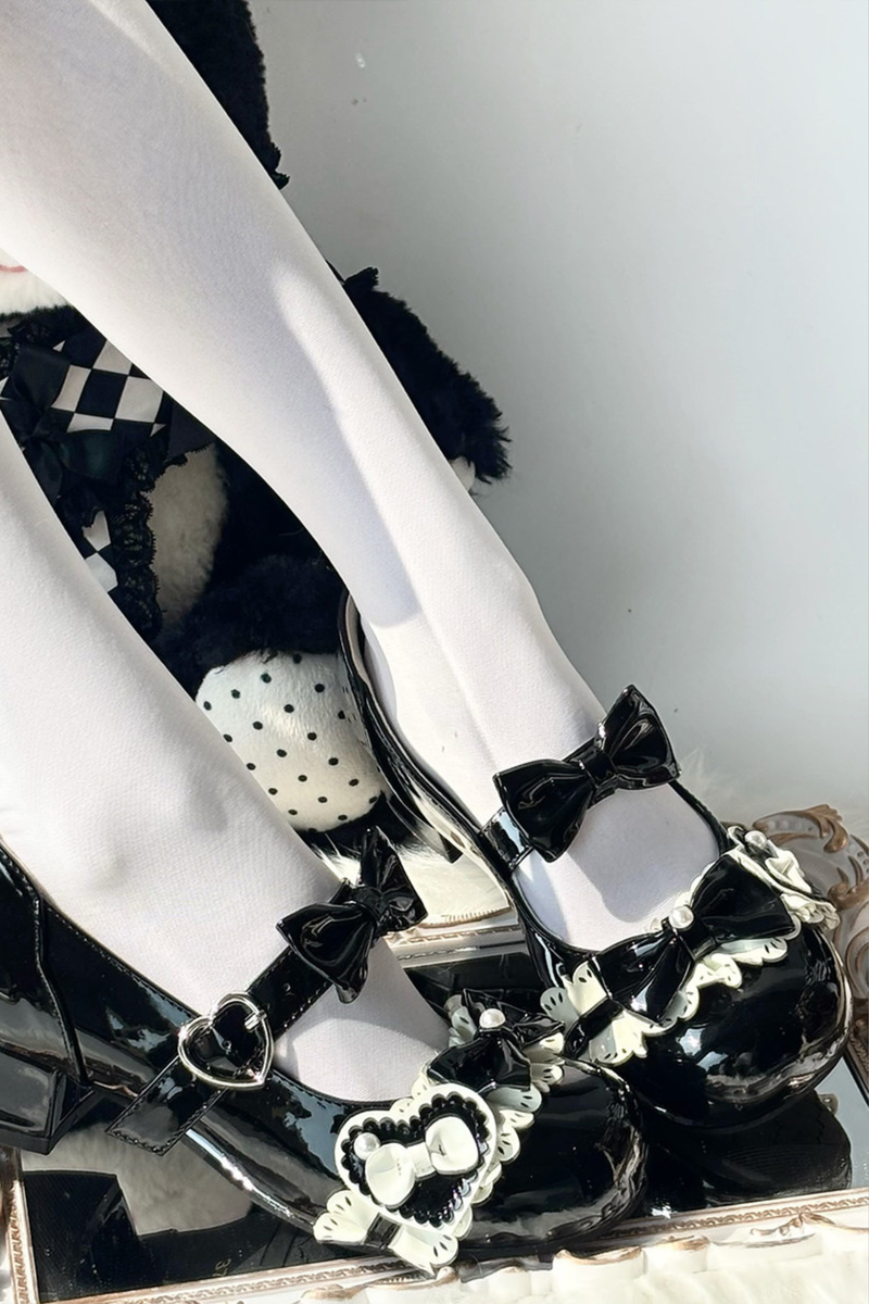 Ribbon Mousse Cake Round Toe Lolita Shoes
