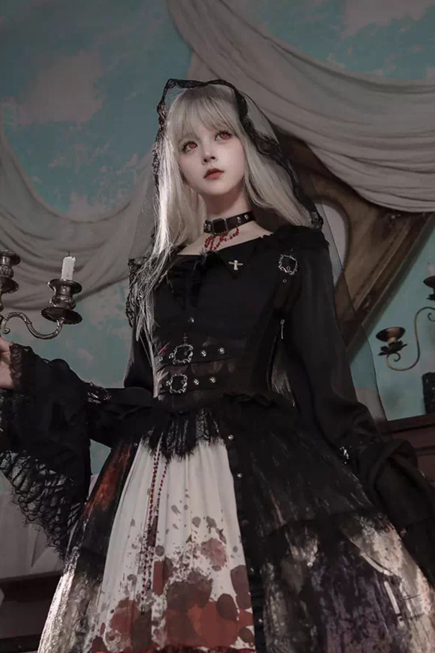 Gothic Lolita Dark Jumper Skirt + Shirt