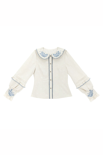 Snow Covered Celadon Vest Dress + Cloak + Shirt