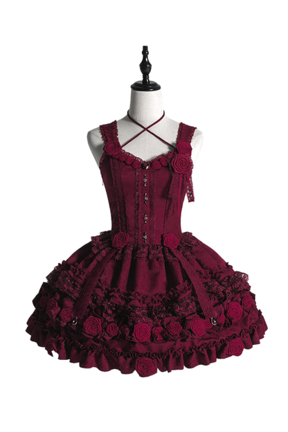 Dark Gothic Style Lolita Dress + Shawl