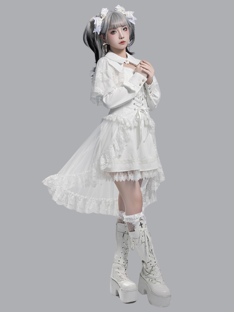Vampire Princess Sp Dress + Corset Tulle Lace Skirt