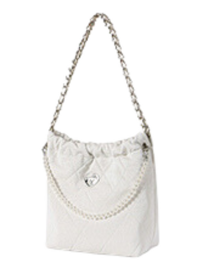 Fragrance Pearl Chain Drawstring Shoulder Bag
