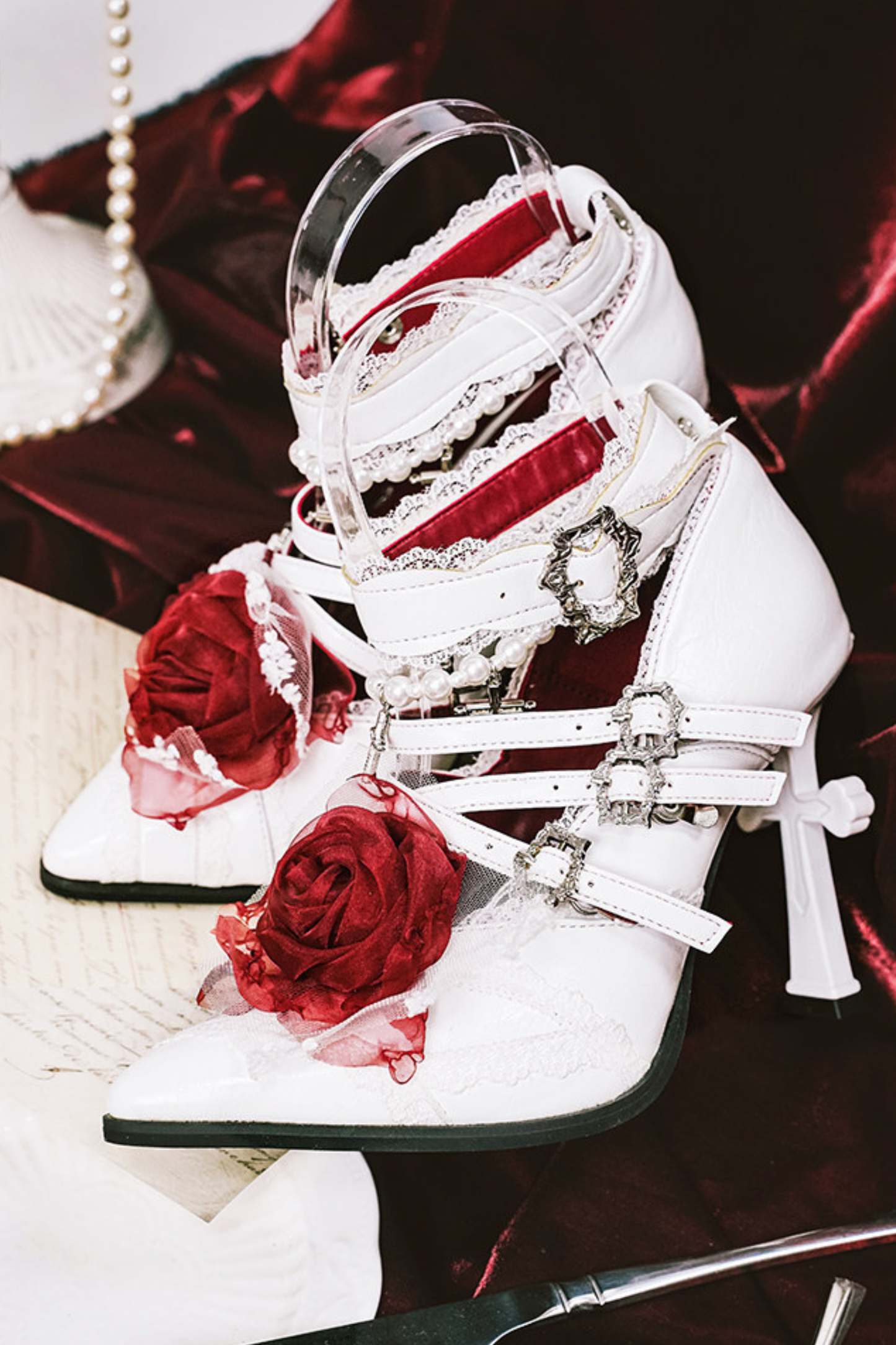 Dark Cross Gothic Heels
