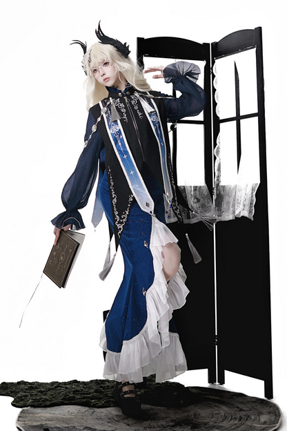 Court Style Dark New Chinese-style Mermaid Set